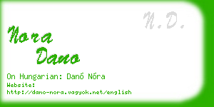 nora dano business card