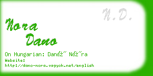 nora dano business card